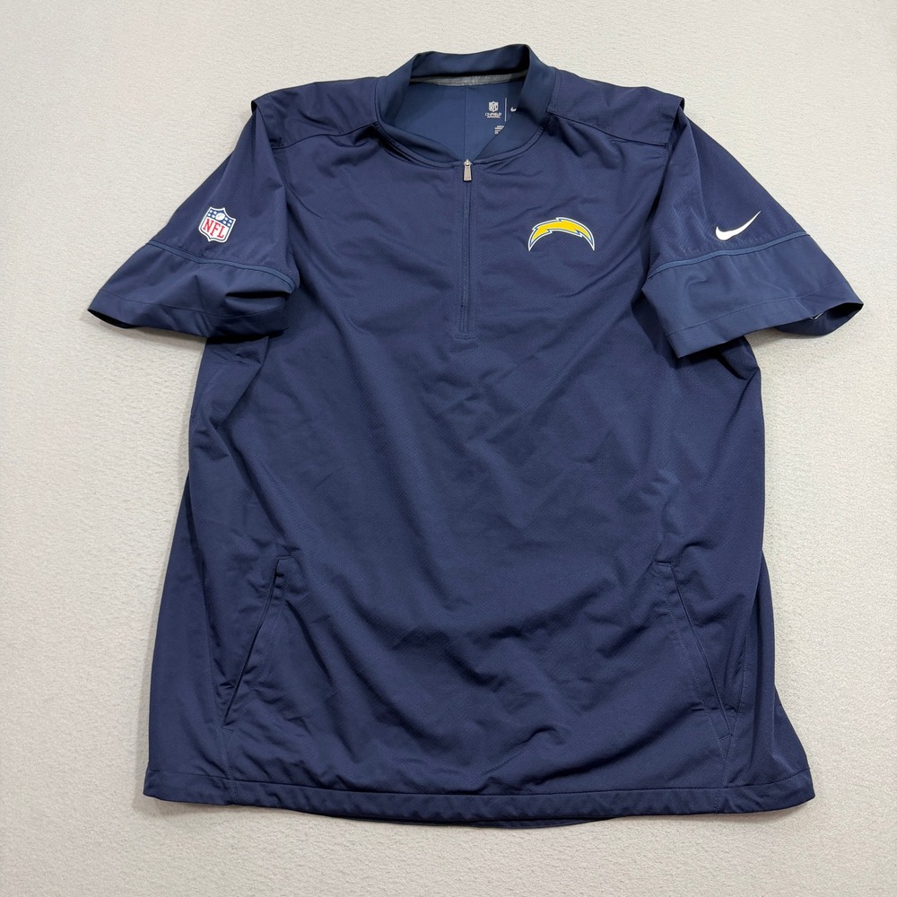 Nike On-Field Los Angeles Chargers Short Sleeve Sideline Coach Jacket Men's 2XL